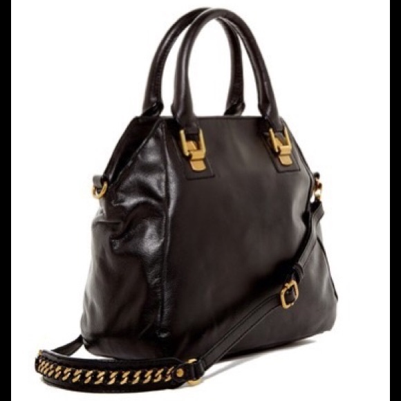 ELLIOT LUCCA Faro Satchel Black W Crossbody Strap - Picture 8 of 12
